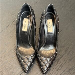 Valentino Black Quilted Heels